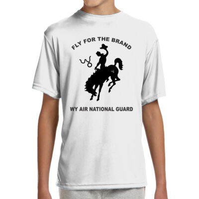 WY Air National Guard  - (S) Youth Shorts Sleeve Cooling Performance Crew Ligh Color Shirt Thumbnail
