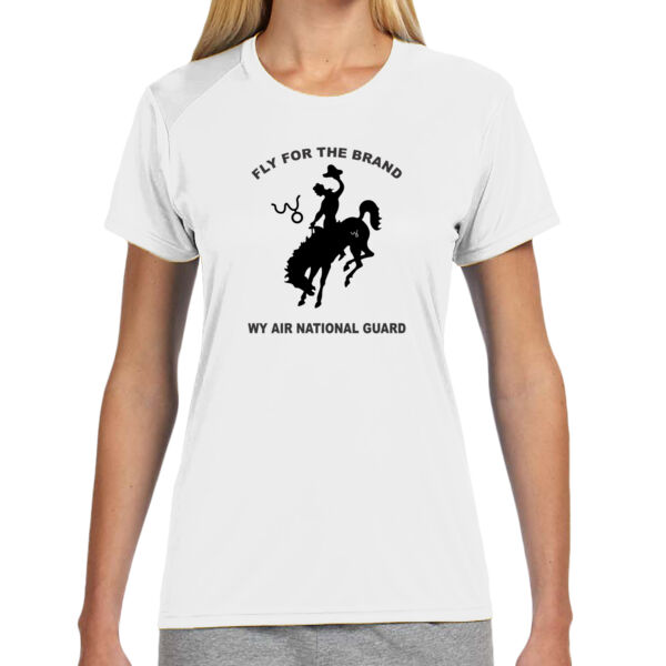 WY Air National Guard  - (S) Ladies' Shorts Sleeve Cooling Performance Crew Light Color Shirt Thumbnail