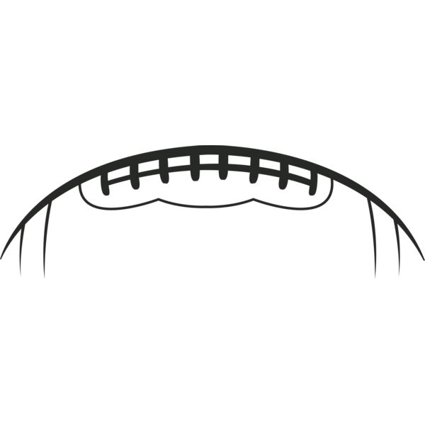 Half Football Outline Svg