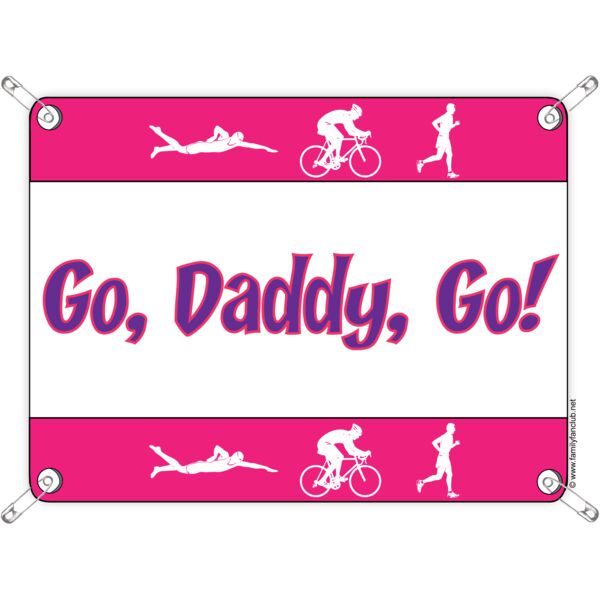 racebib Pink Go Daddy Go Triathlon Thumbnail