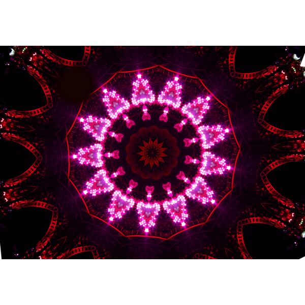 kaleidoscope lights red pink metal glow radia Thumbnail