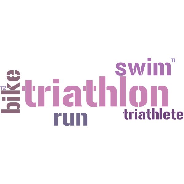 Triathlon Word Cloud - Swim T1 Bike T2 Run Pi Thumbnail