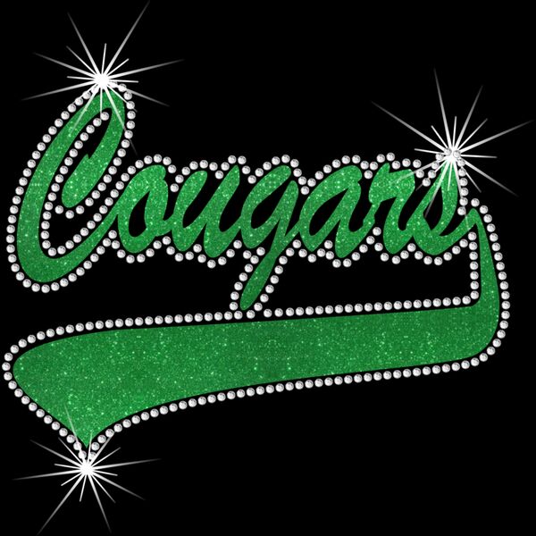 Cougars Rhinestone Glitter Design Thumbnail