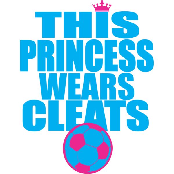 This Princess Wears Cleats Soccer Design Thumbnail