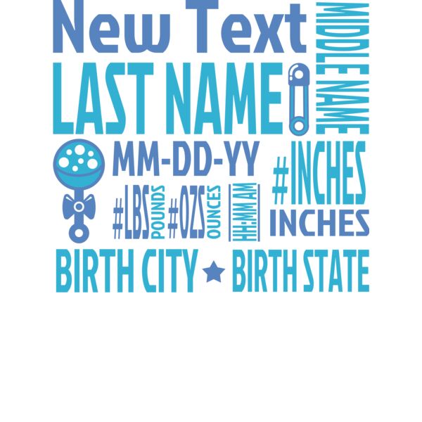 Birth Stats - Rattle - Blue Thumbnail