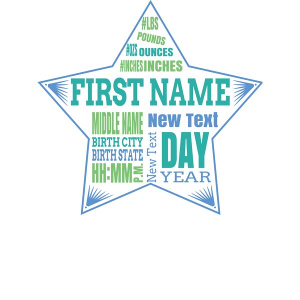 Birth Stats - Star - Blue Thumbnail