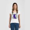 Ladies Slim Fit V Neck Poly-Rich Tee Thumbnail