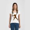Ladies Slim Fit V Neck Poly-Rich Tee Thumbnail