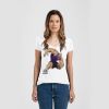 Ladies Slim Fit V Neck Poly-Rich Tee Thumbnail
