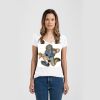 Ladies Slim Fit V Neck Poly-Rich Tee Thumbnail