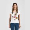 Ladies Slim Fit V Neck Poly-Rich Tee Thumbnail
