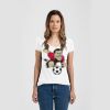 Ladies Slim Fit V Neck Poly-Rich Tee Thumbnail