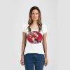 Ladies Slim Fit V Neck Poly-Rich Tee Thumbnail