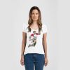 Ladies Slim Fit V Neck Poly-Rich Tee Thumbnail