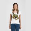 Ladies Slim Fit V Neck Poly-Rich Tee Thumbnail