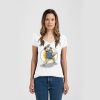 Ladies Slim Fit V Neck Poly-Rich Tee Thumbnail