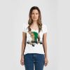 Ladies Slim Fit V Neck Poly-Rich Tee Thumbnail