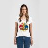 Ladies Slim Fit V Neck Poly-Rich Tee Thumbnail