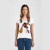 Ladies Slim Fit V Neck Poly-Rich Tee Thumbnail