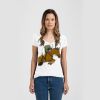 Ladies Slim Fit V Neck Poly-Rich Tee Thumbnail