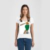 Ladies Slim Fit V Neck Poly-Rich Tee Thumbnail