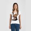 Ladies Slim Fit V Neck Poly-Rich Tee Thumbnail