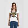 Ladies Slim Fit V Neck Poly-Rich Tee Thumbnail
