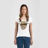 Ladies Slim Fit V Neck Poly-Rich Tee Thumbnail