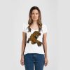 Ladies Slim Fit V Neck Poly-Rich Tee Thumbnail