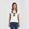 Ladies Slim Fit V Neck Poly-Rich Tee Thumbnail