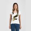 Ladies Slim Fit V Neck Poly-Rich Tee Thumbnail