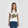 Ladies Slim Fit V Neck Poly-Rich Tee Thumbnail