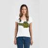 Ladies Slim Fit V Neck Poly-Rich Tee Thumbnail