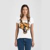 Ladies Slim Fit V Neck Poly-Rich Tee Thumbnail