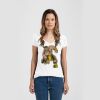 Ladies Slim Fit V Neck Poly-Rich Tee Thumbnail