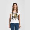 Ladies Slim Fit V Neck Poly-Rich Tee Thumbnail