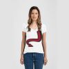 Ladies Slim Fit V Neck Poly-Rich Tee Thumbnail