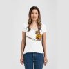 Ladies Slim Fit V Neck Poly-Rich Tee Thumbnail