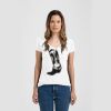 Ladies Slim Fit V Neck Poly-Rich Tee Thumbnail