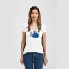 Ladies Slim Fit V Neck Poly-Rich Tee Thumbnail