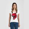 Ladies Slim Fit V Neck Poly-Rich Tee Thumbnail