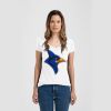 Ladies Slim Fit V Neck Poly-Rich Tee Thumbnail