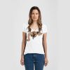 Ladies Slim Fit V Neck Poly-Rich Tee Thumbnail