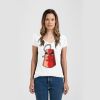 Ladies Slim Fit V Neck Poly-Rich Tee Thumbnail