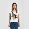 Ladies Slim Fit V Neck Poly-Rich Tee Thumbnail