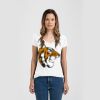 Ladies Slim Fit V Neck Poly-Rich Tee Thumbnail