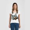 Ladies Slim Fit V Neck Poly-Rich Tee Thumbnail