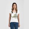 Ladies Slim Fit V Neck Poly-Rich Tee Thumbnail