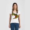 Ladies Slim Fit V Neck Poly-Rich Tee Thumbnail