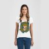 Ladies Slim Fit V Neck Poly-Rich Tee Thumbnail